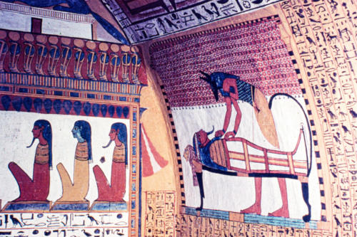 Egypte, tombe de Sennutem dans la Vallée des Nobles