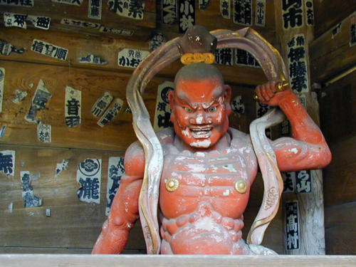 Japon, Kamakura - gardien du temple Sugimoto Dera