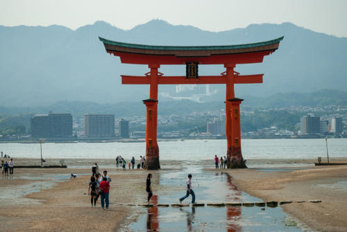 Japon, Miyajima - le Tori à marée basse