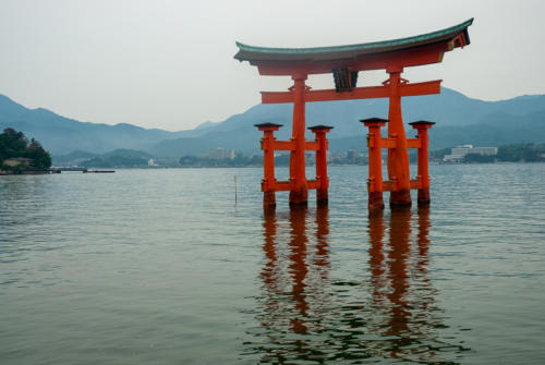 Japon, Miyajima - le Tori à marée haute