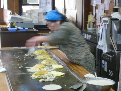 Japon, Miyajima - Omelette aux huîtres, délicieuse spécialité de l'ïle