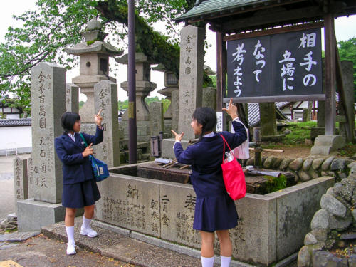 japon, Nara - écolières en visite